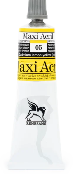 Farba akrylowa Maxi Acril - Renesans - 05, cadmium lemon yellow hue, 60 ml