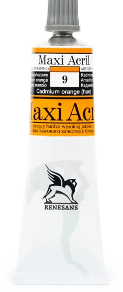 Farba akrylowa Maxi Acril - Renesans - 09, cadmium orange hue, 60 ml