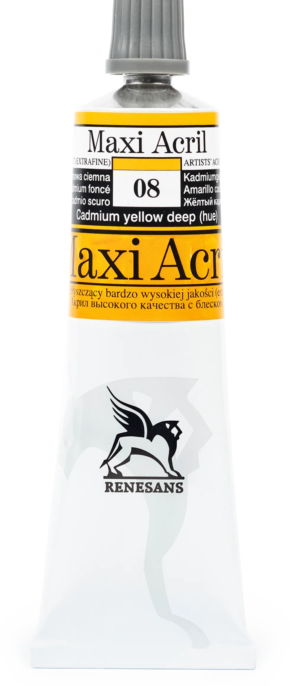 Farba akrylowa Maxi Acril - Renesans - 08, cadmium yellow deep hue, 60 ml