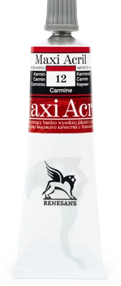 Farba akrylowa Maxi Acril - Renesans - 12, carmine, 60 ml