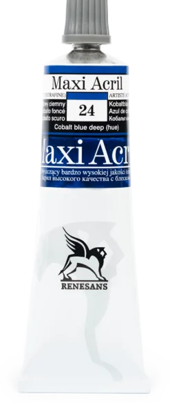 Farba akrylowa Maxi Acril - Renesans - 24, cobalt blue deep hue, 60 ml