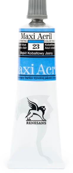Farba akrylowa Maxi Acril - Renesans - 23, cobalt blue light, 60 ml