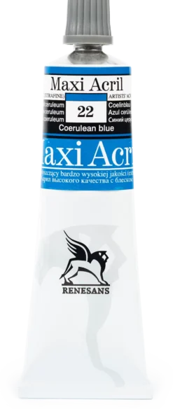 Farba akrylowa Maxi Acril - Renesans - 22, coeruleum blue, 60 ml