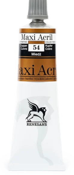 Farba akrylowa Maxi Acril - Renesans - 54, copper, 60 ml