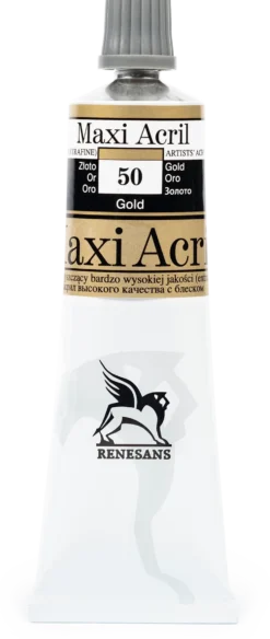 Farba akrylowa Maxi Acril - Renesans - 50, gold, 60 ml