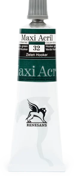 Farba akrylowa Maxi Acril - Renesans - 32, Hooker's green, 60 ml