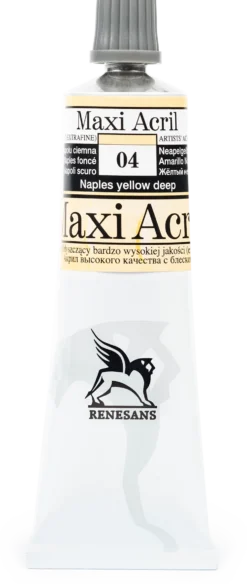 Farba akrylowa Maxi Acril - Renesans - 04, Naples yellow deep, 60 ml