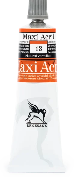 Farba akrylowa Maxi Acril - Renesans - 13, natural vermillion, 60 ml