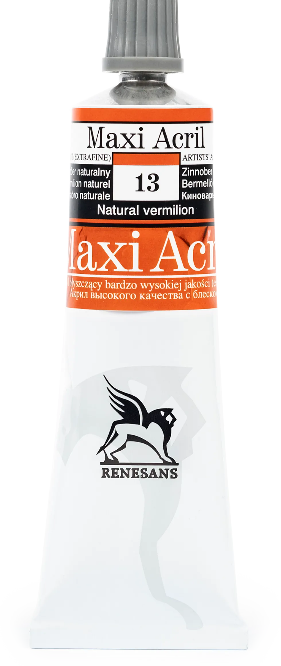 Farba akrylowa Maxi Acril - Renesans - 13, natural vermillion, 60 ml