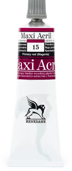 Farba akrylowa Maxi Acril - Renesans - 15, primary red, 60 ml
