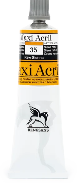 Farba akrylowa Maxi Acril - Renesans - 35, raw sienna, 60 ml
