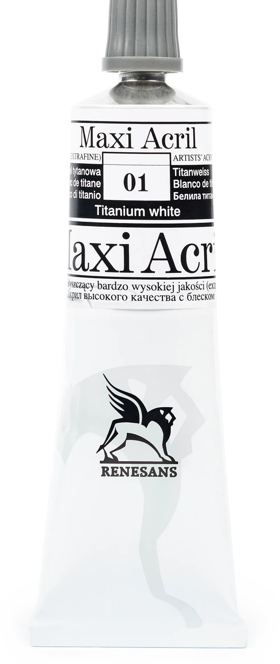 Farba akrylowa Maxi Acril - Renesans - 01, titanium white, 60 ml