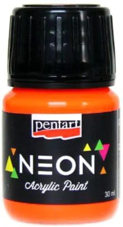 Farba akrylowa, neonowa - Pentart - pomarańczowa, 30 ml