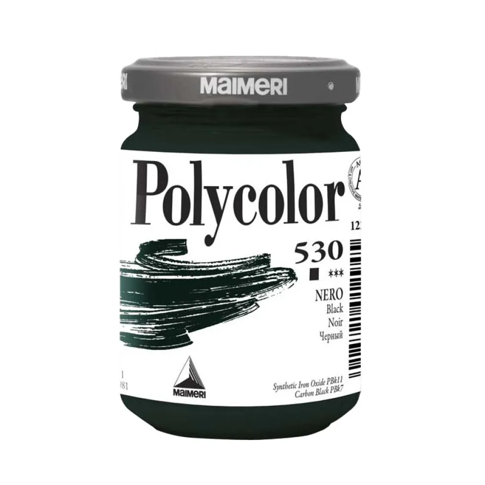 Farba akrylowa Polycolor - Maimeri - 530, Black, 140 ml