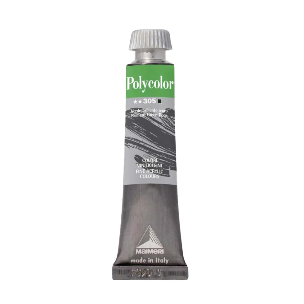 Farba akrylowa Polycolor - Maimeri - 305, Brilliant Green Deep, 20 ml