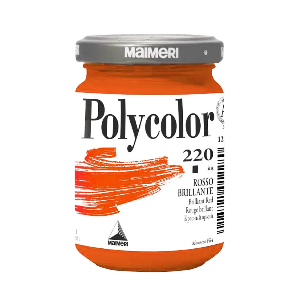 Farba akrylowa Polycolor - Maimeri - 220, Brilliant Red, 140 ml