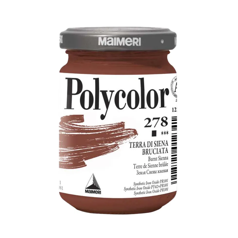 Farba akrylowa Polycolor - Maimeri - 278, Burnt Sienna, 140 ml