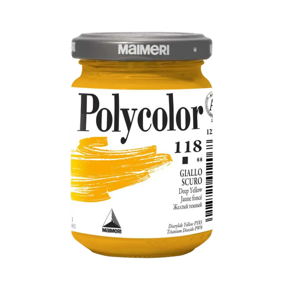 Farba akrylowa Polycolor - Maimeri - 118, Deep Yellow, 140 ml