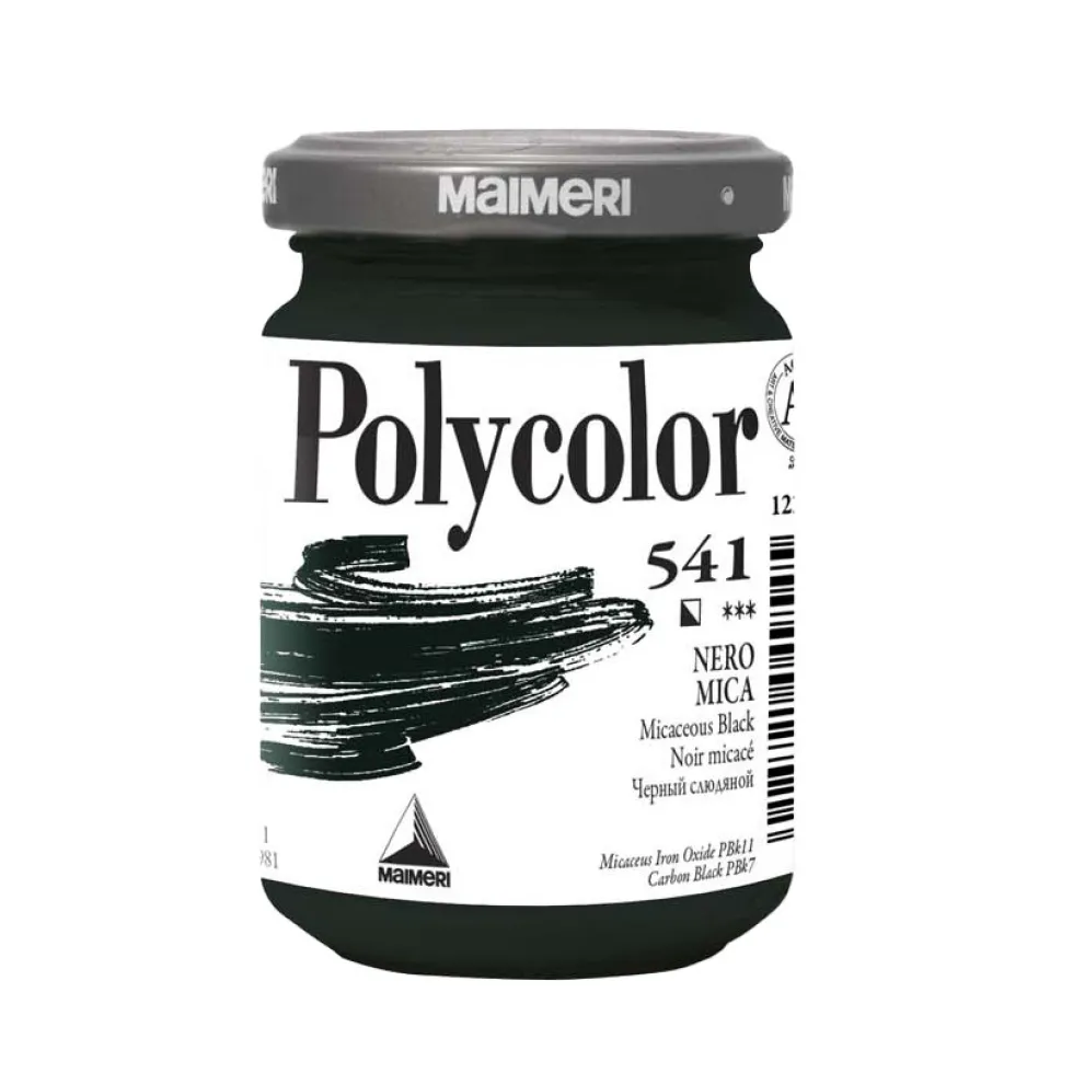 Farba akrylowa Polycolor - Maimeri - 541, Micaceous Black, 140 ml