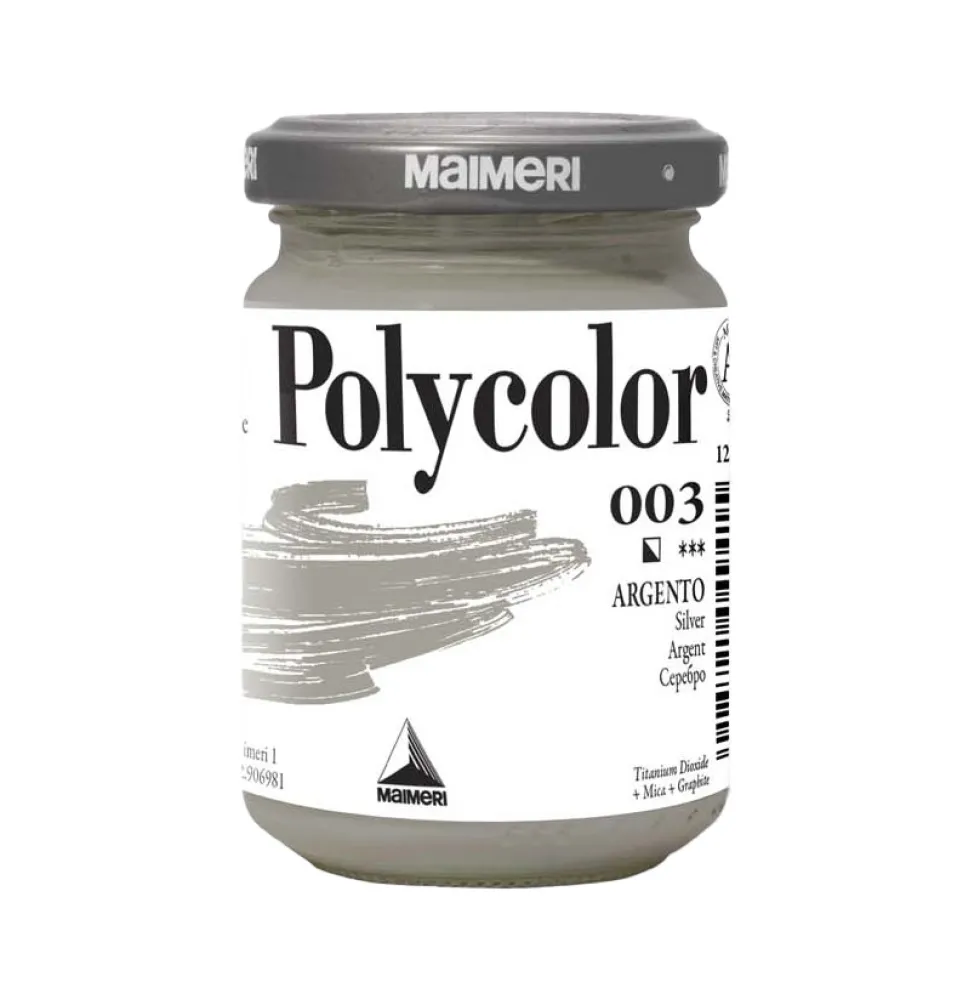 Farba akrylowa Polycolor - Maimeri - 003, Silver, 140 ml