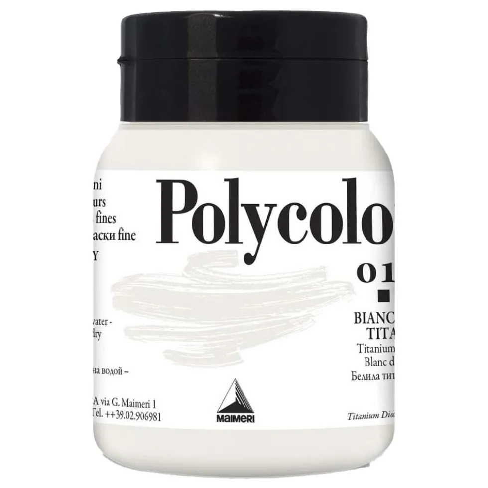 Farba akrylowa Polycolor - Maimeri - 018, Titanium White, 500 ml