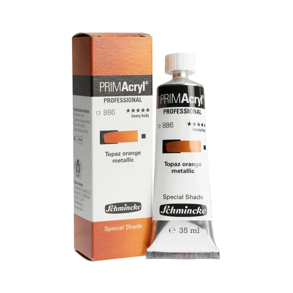 Farba akrylowa PRIMAcryl - Schmincke - 886 Topaz Orange Metallic 35 ml