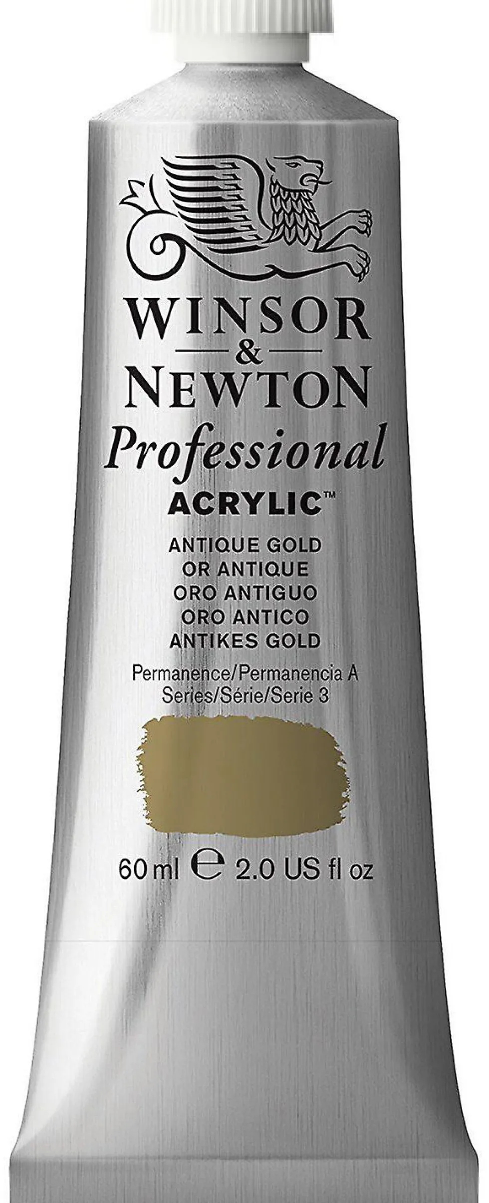 Farba akrylowa Professional Acrylic - Winsor & Newton - Antique Gold, 60 ml