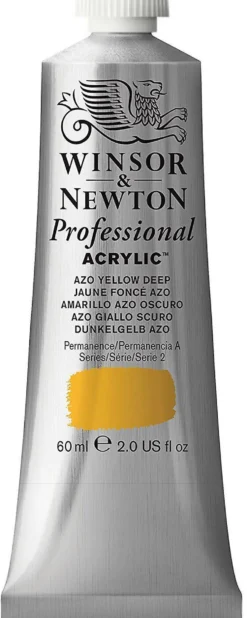 Farba akrylowa Professional Acrylic - Winsor & Newton - Azo Yellow Deep, 60 ml