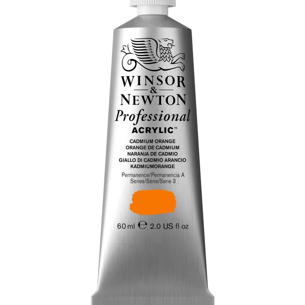 Farba akrylowa Professional Acrylic - Winsor & Newton - Cadmium Orange, 60 ml
