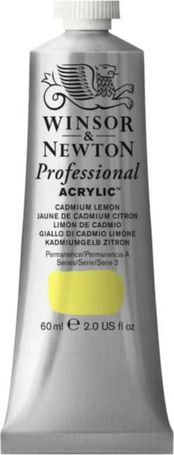 Farba akrylowa Professional Acrylic - Winsor & Newton - Cadmium Lemon, 60 ml