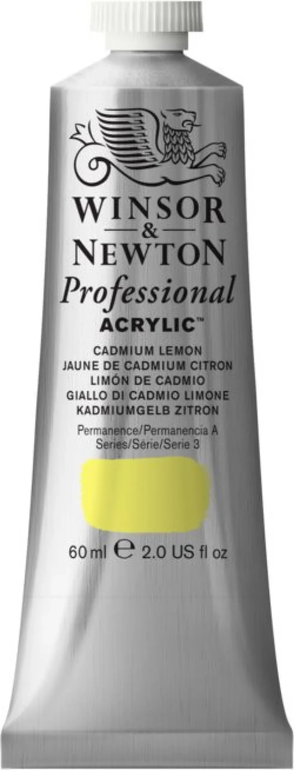 Farba akrylowa Professional Acrylic - Winsor & Newton - Cadmium Lemon, 60 ml