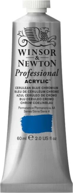 Farba akrylowa Professional Acrylic - Winsor & Newton - Cerulean Blue Chromium, 60 ml