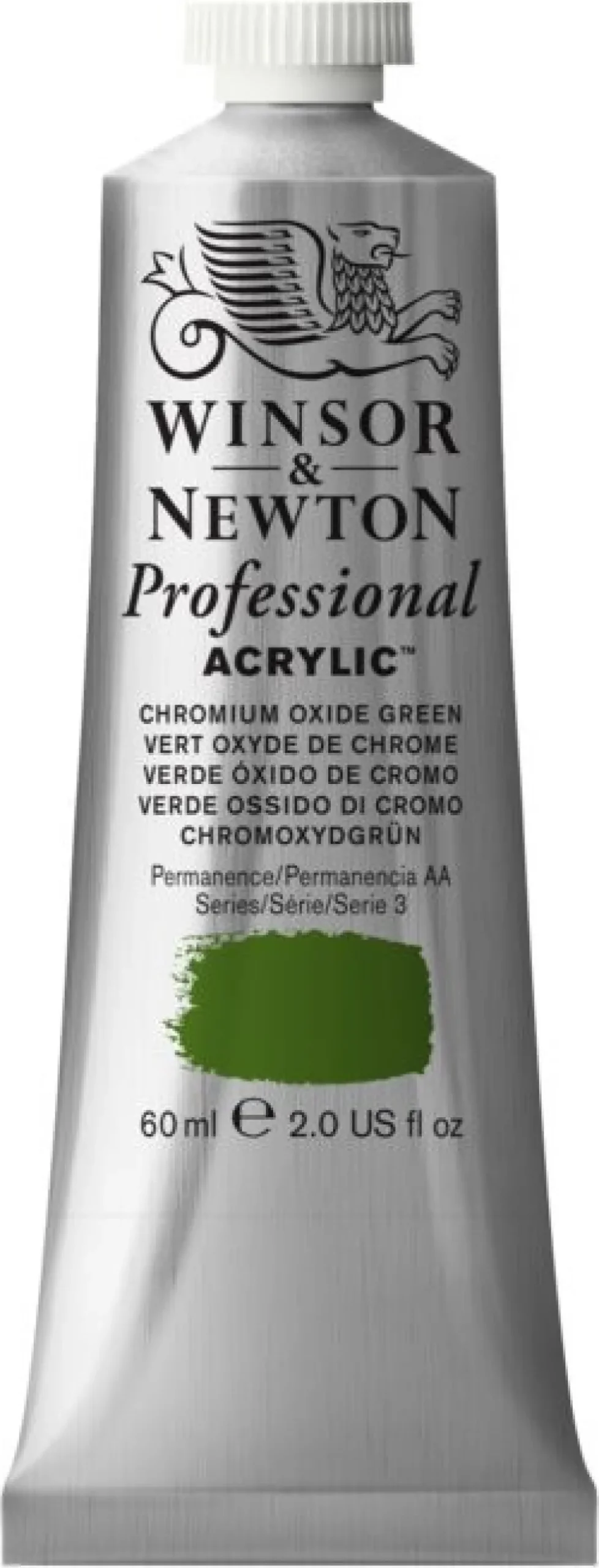 Farba akrylowa Professional Acrylic - Winsor & Newton - Chromium Oxide Green, 60 ml