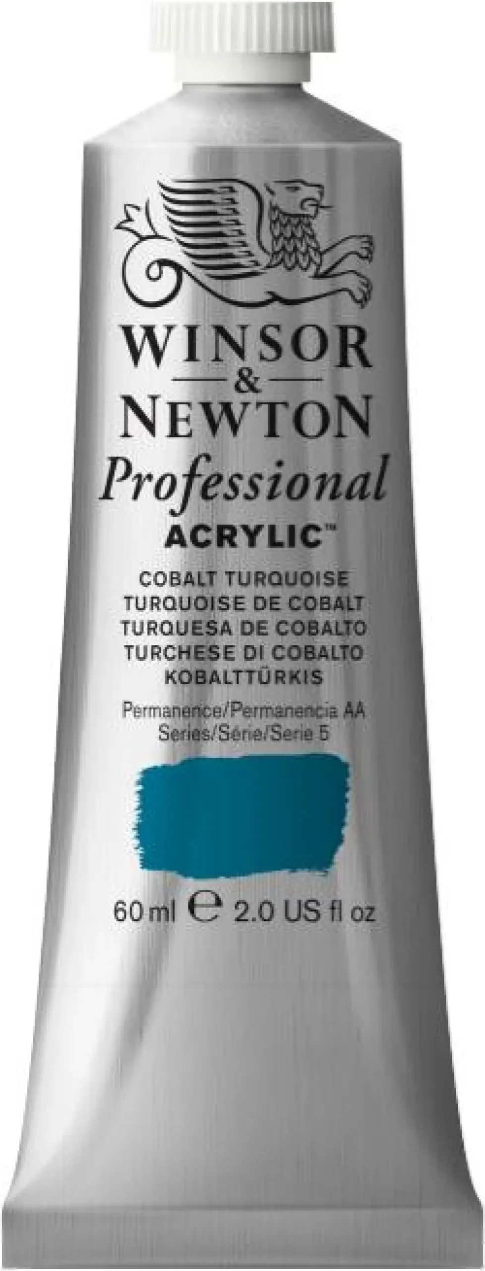 Farba akrylowa Professional Acrylic - Winsor & Newton - Cobalt Turquoise, 60 ml