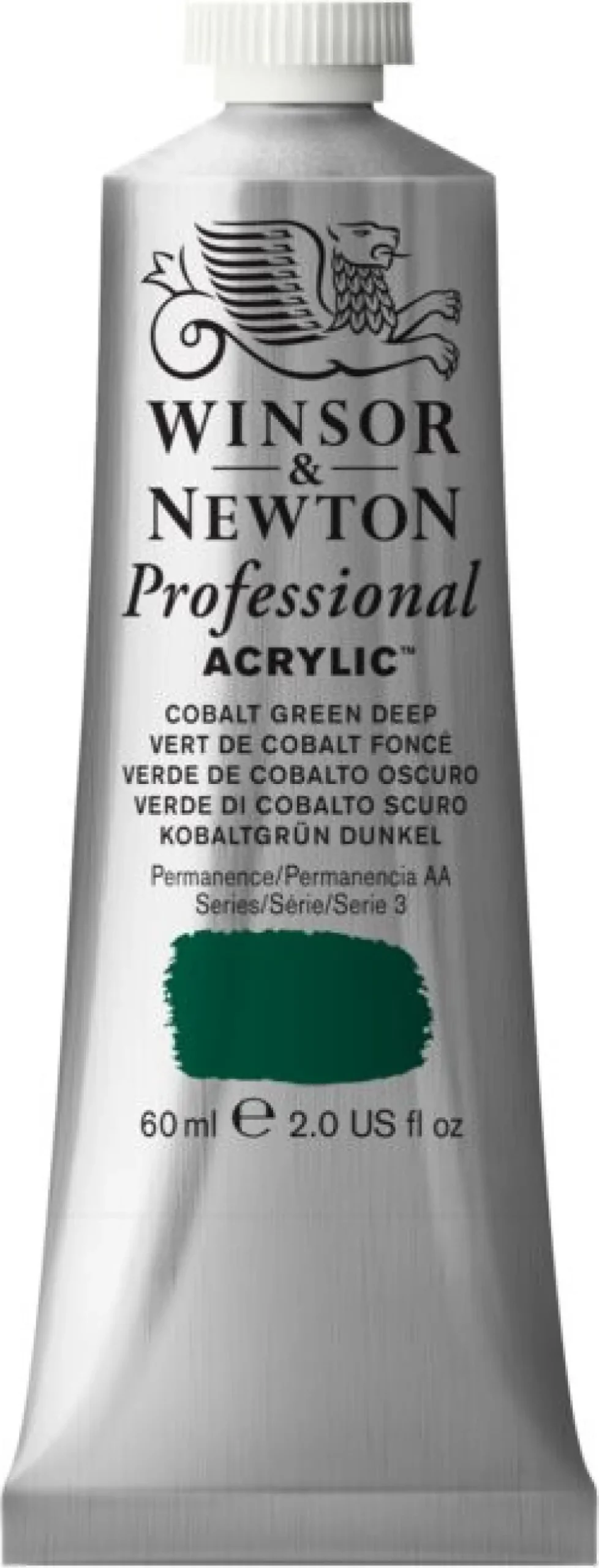 Farba akrylowa Professional Acrylic - Winsor & Newton - Cobalt Green Deep, 60 ml