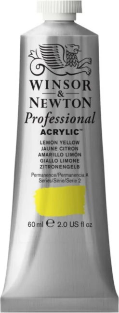 Farba akrylowa Professional Acrylic - Winsor & Newton - Lemon Yellow, 60 ml
