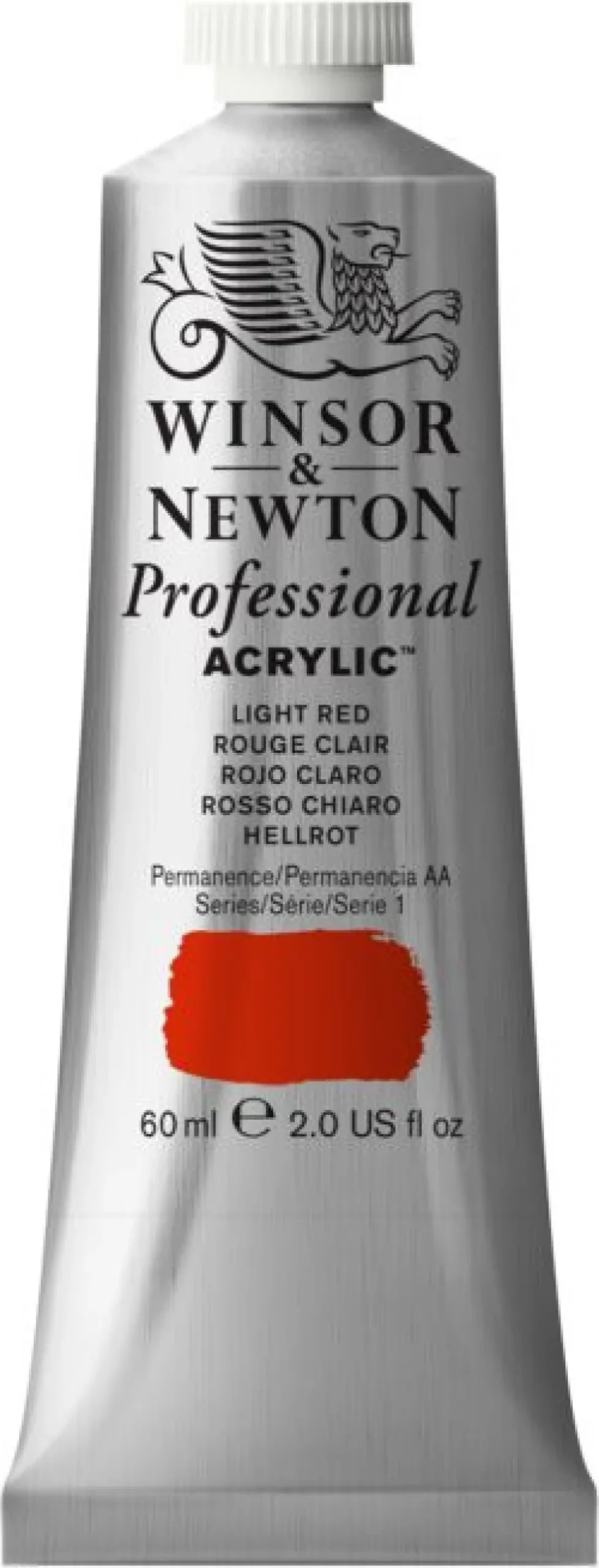 Farba akrylowa Professional Acrylic - Winsor & Newton - Light Red, 60 ml