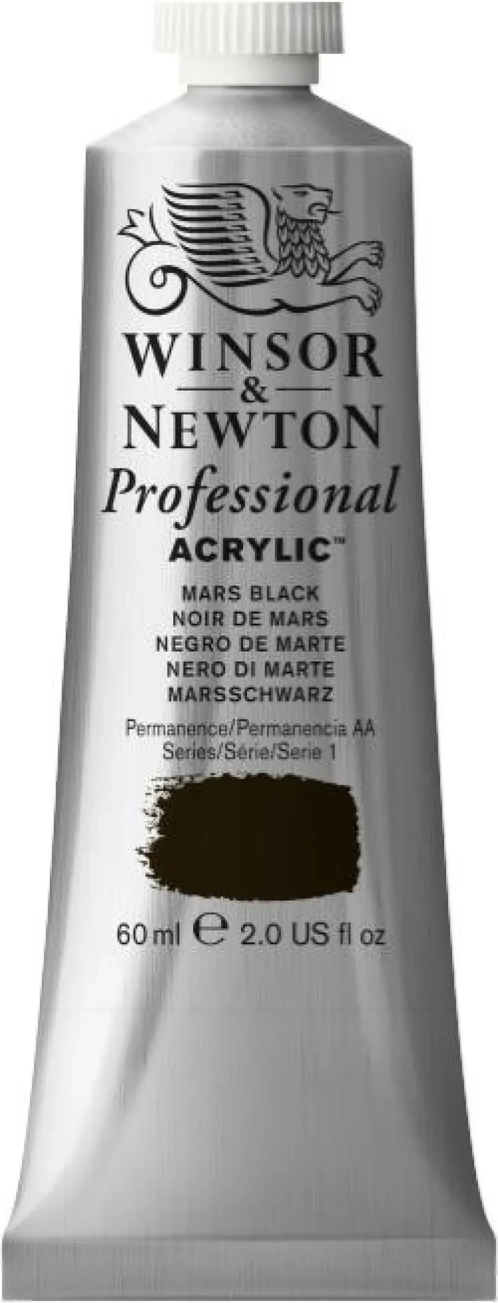 Farba akrylowa Professional Acrylic - Winsor & Newton - Mars Black, 60 ml