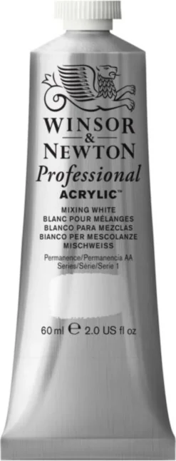 Farba akrylowa Professional Acrylic - Winsor & Newton - Mixing White, 60 ml