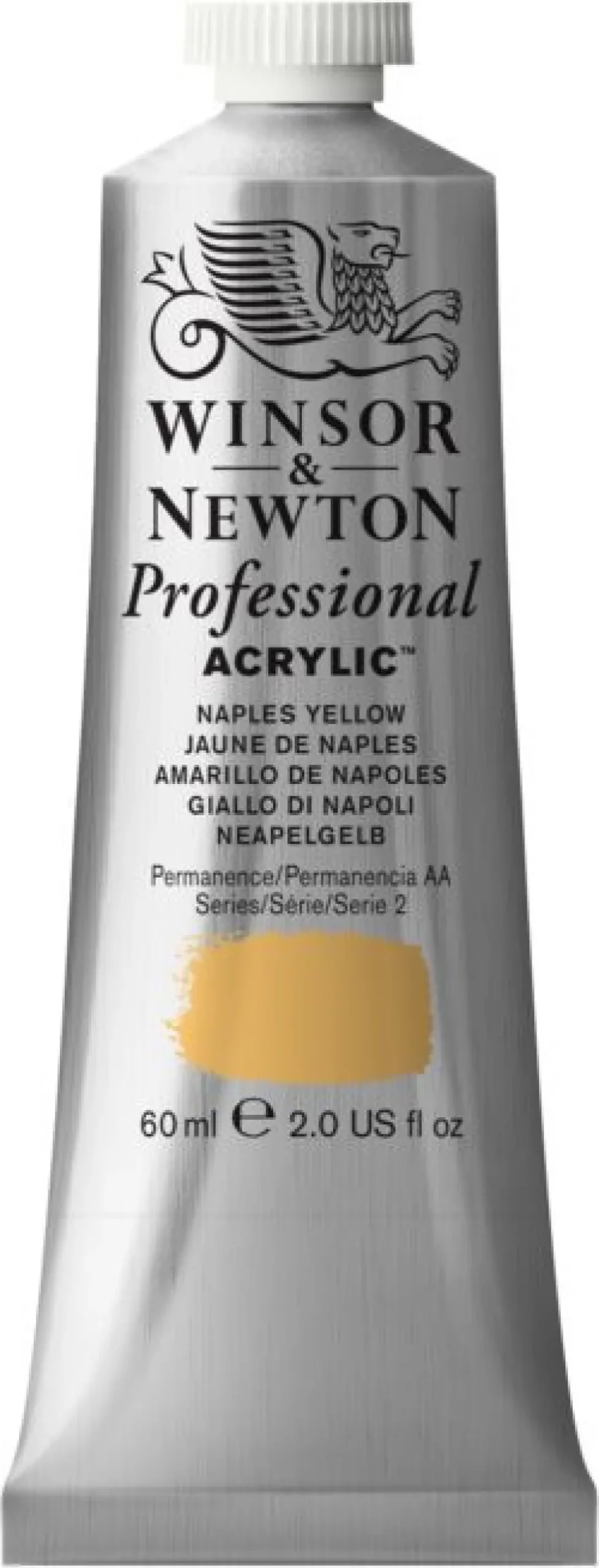 Farba akrylowa Professional Acrylic - Winsor & Newton - Naples Yellow, 60 ml