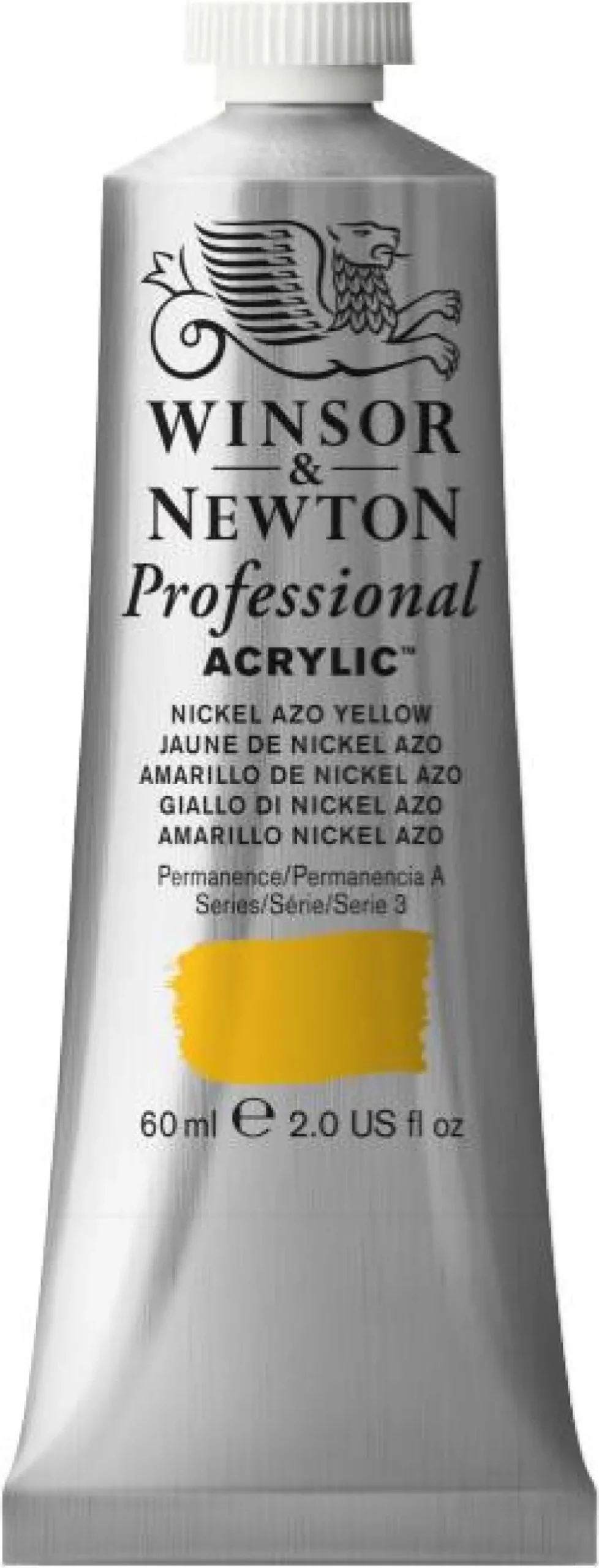 Farba akrylowa Professional Acrylic - Winsor & Newton - Nickel Azo Yellow, 60 ml