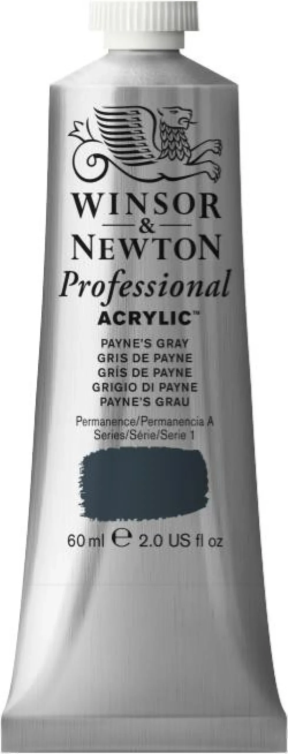 Farba akrylowa Professional Acrylic - Winsor & Newton - Payne's Gray, 60 ml