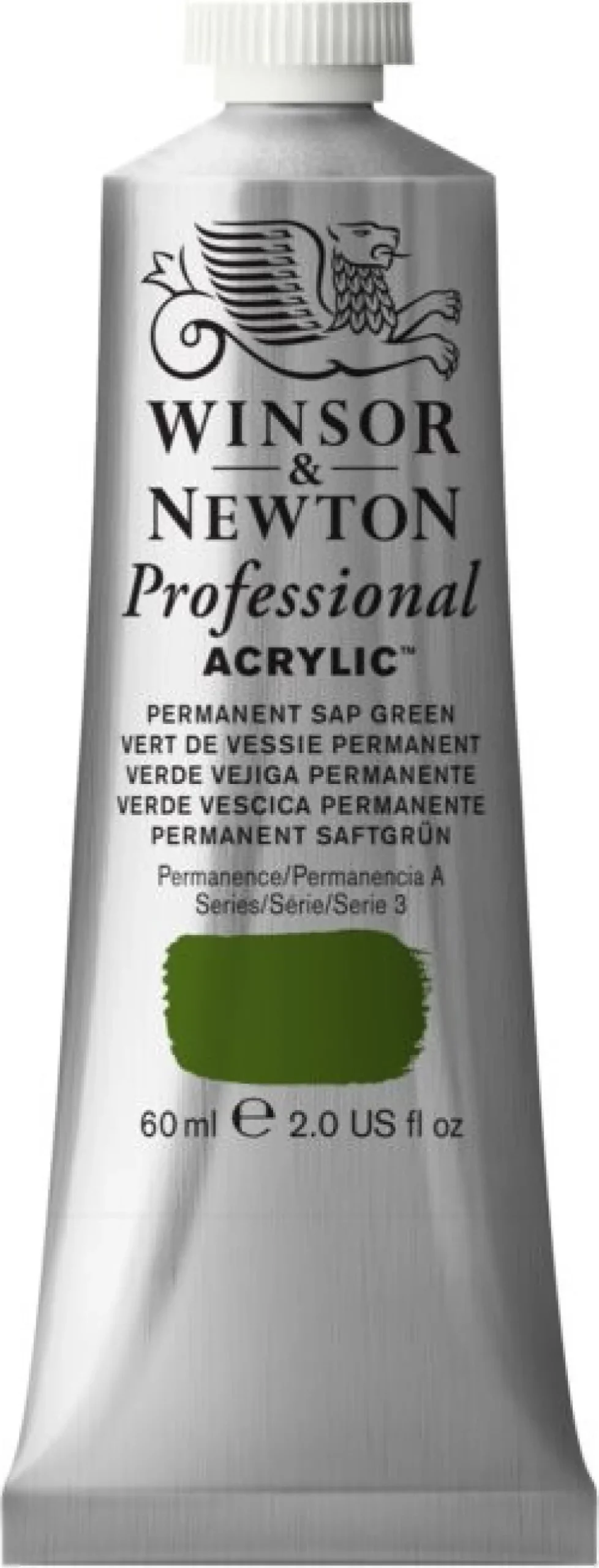 Farba akrylowa Professional Acrylic - Winsor & Newton - Permanent Sap Green, 60 ml
