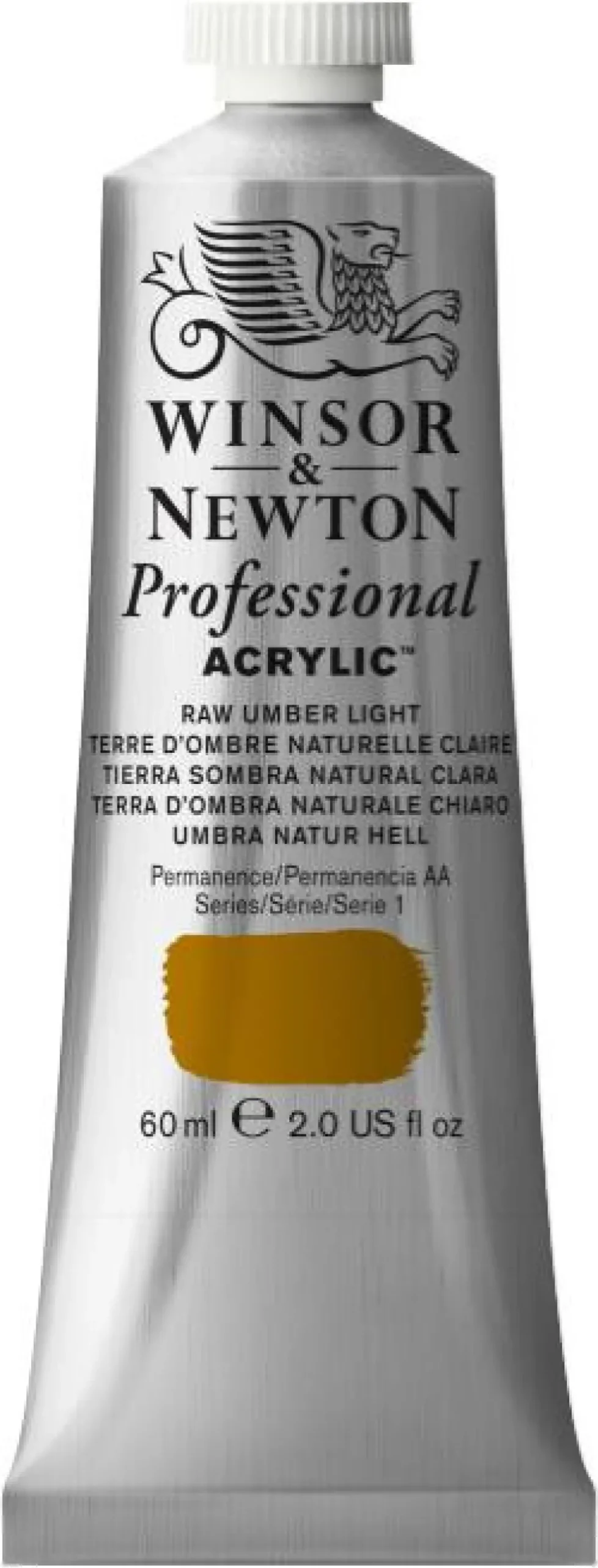 Farba akrylowa Professional Acrylic - Winsor & Newton - Raw Umber Light, 60 ml