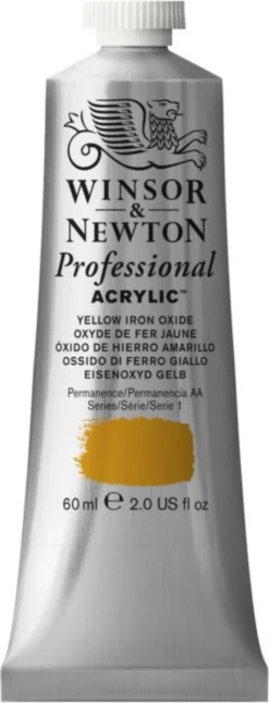 Farba akrylowa Professional Acrylic - Winsor & Newton - Yellow Iron Oxide, 60 ml