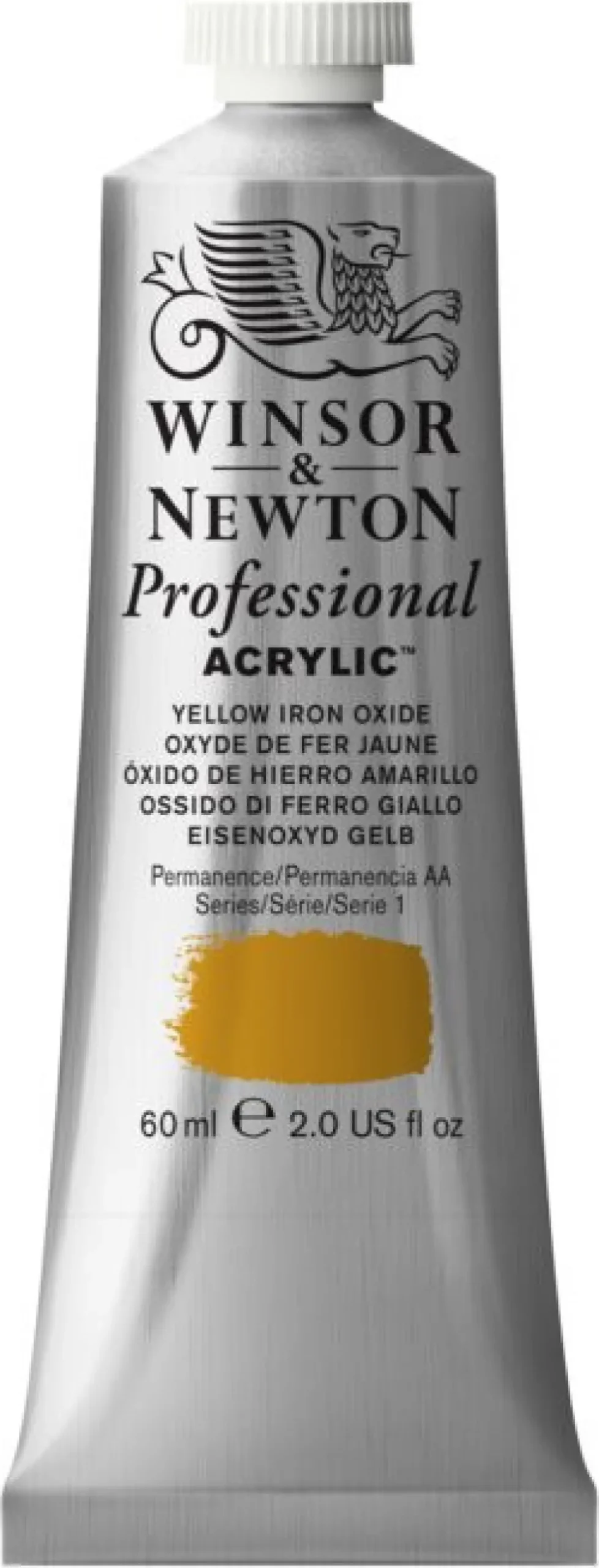 Farba akrylowa Professional Acrylic - Winsor & Newton - Yellow Iron Oxide, 60 ml