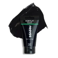 Farba akrylowa - Reeves - Black, 75 ml