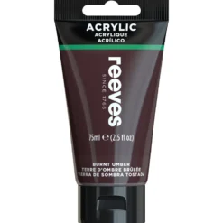 Farba akrylowa - Reeves - Burnt Umber, 75 ml