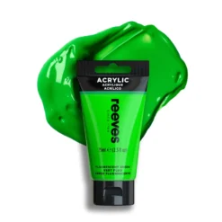 Farba akrylowa - Reeves - Fluorescent Green, 75 ml