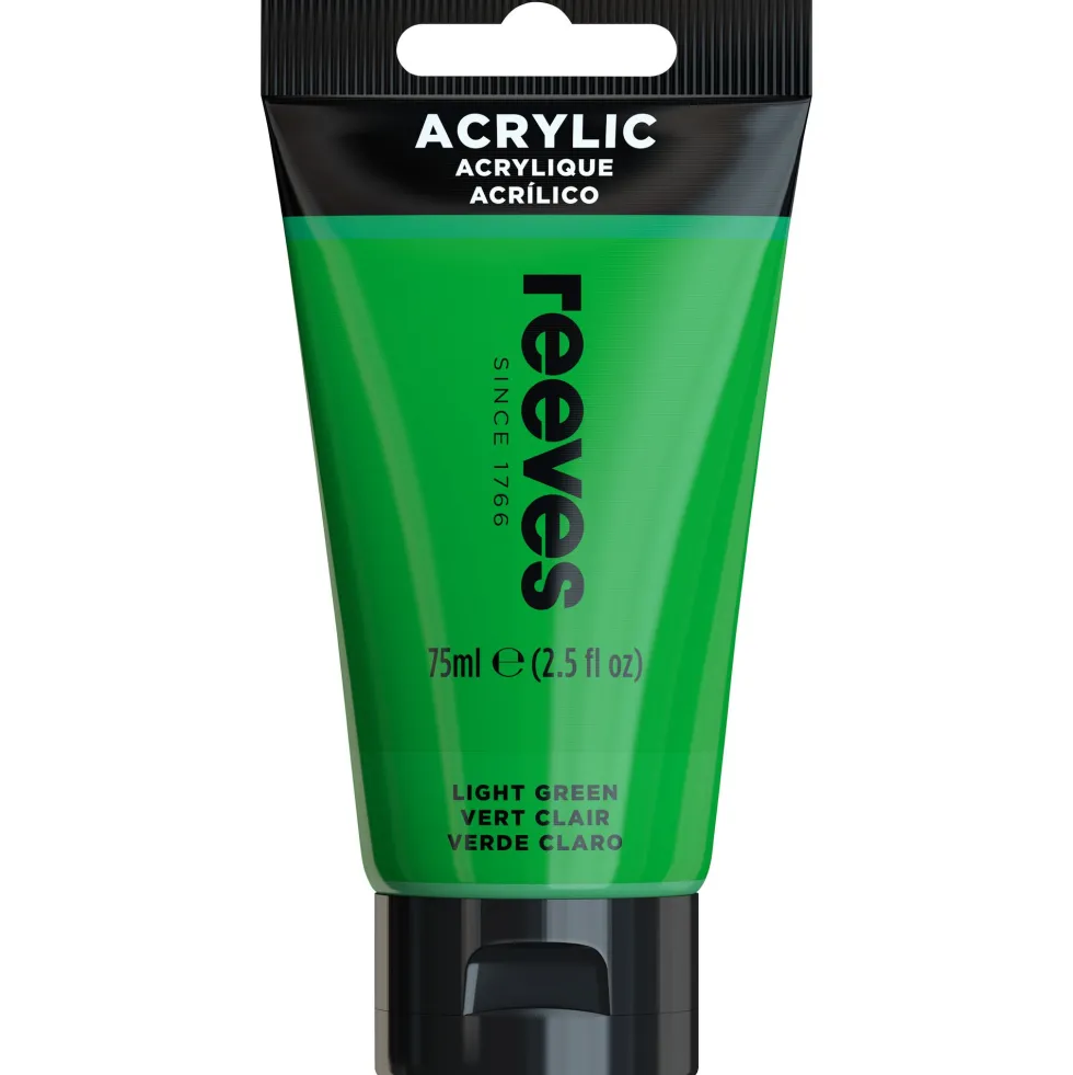 Farba akrylowa - Reeves - Light Green, 75 ml